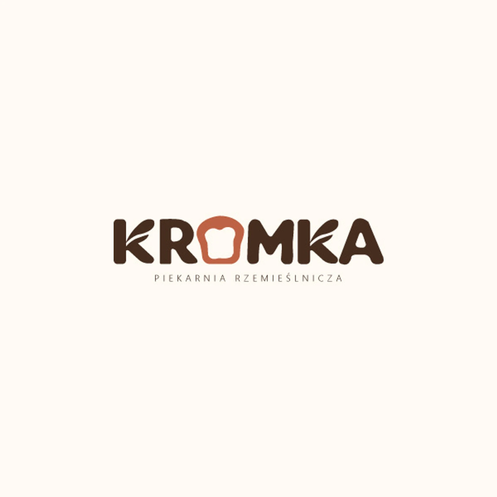 Logo piekarni Kromka na jasnym tle